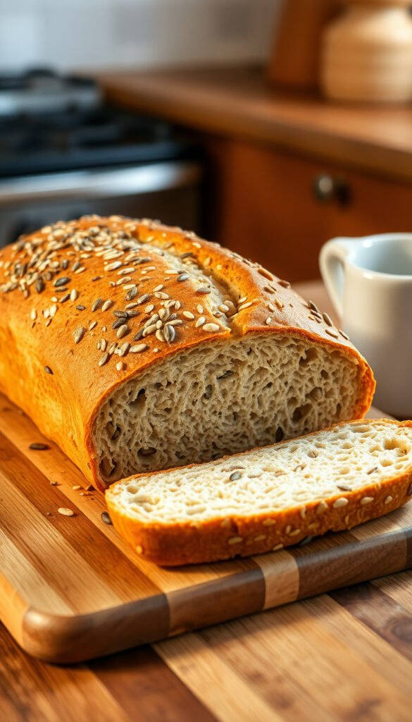 Ingredients for No Knead Three Seed Bread