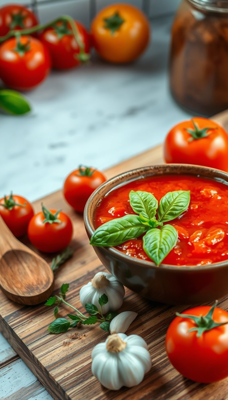 Ingredients for Simple Fresh Tomato Sauce