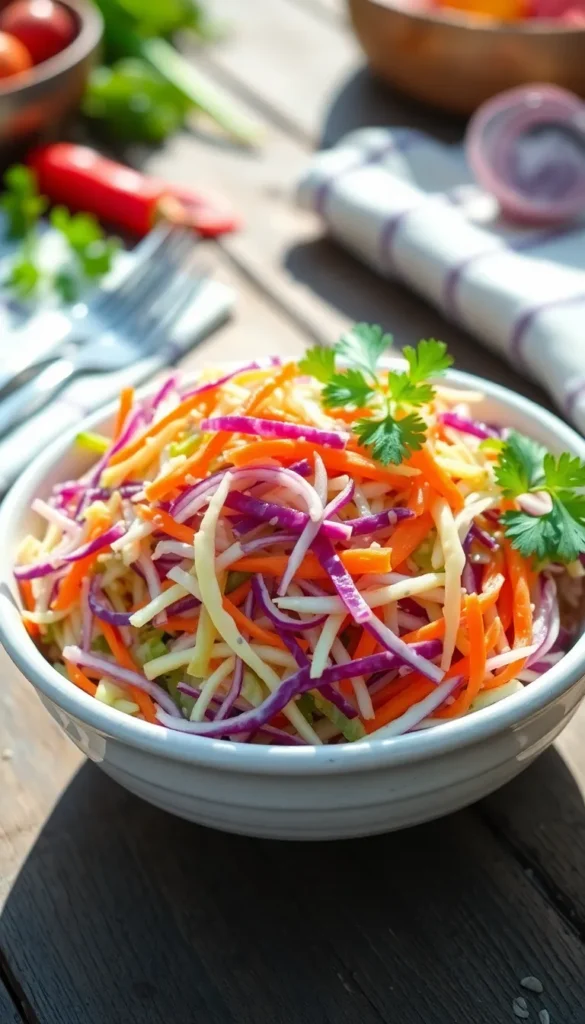 Ingredients for Vinegar Coleslaw No Mayo