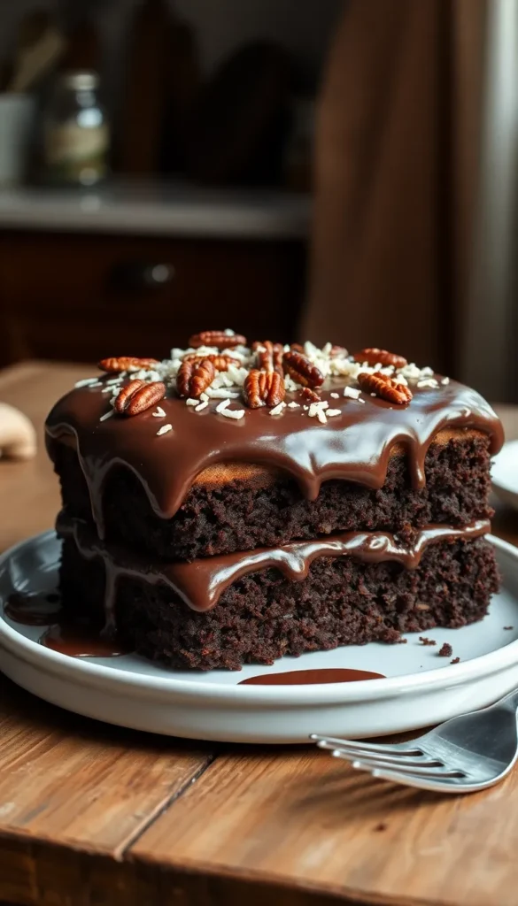 Ingredients for the Best German Chocolate Cake Recipe