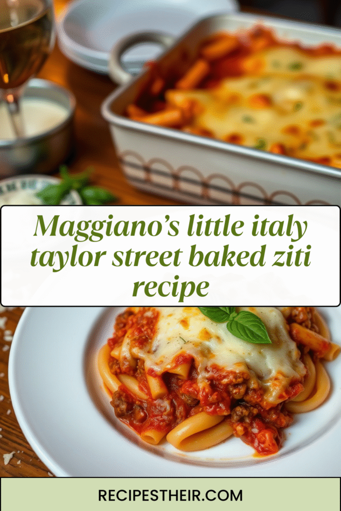 Maggiano’s little italy taylor street baked ziti recipe