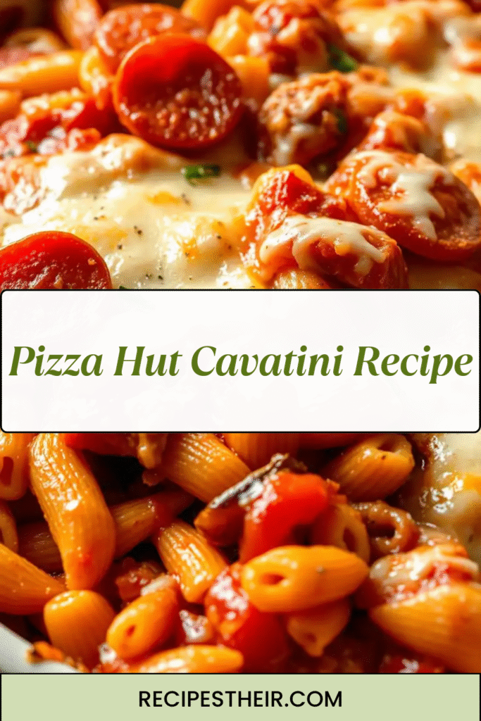 Pizza Hut Cavatini Recipe