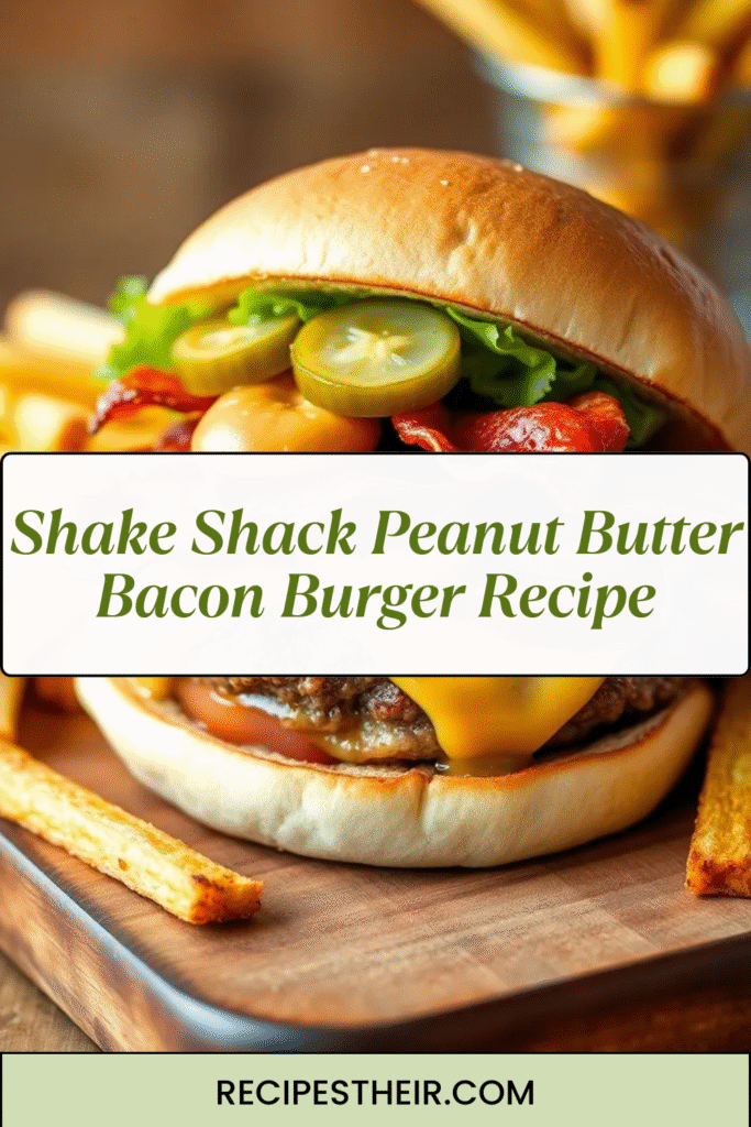 Shake Shack Peanut Butter Bacon Burger Recipe