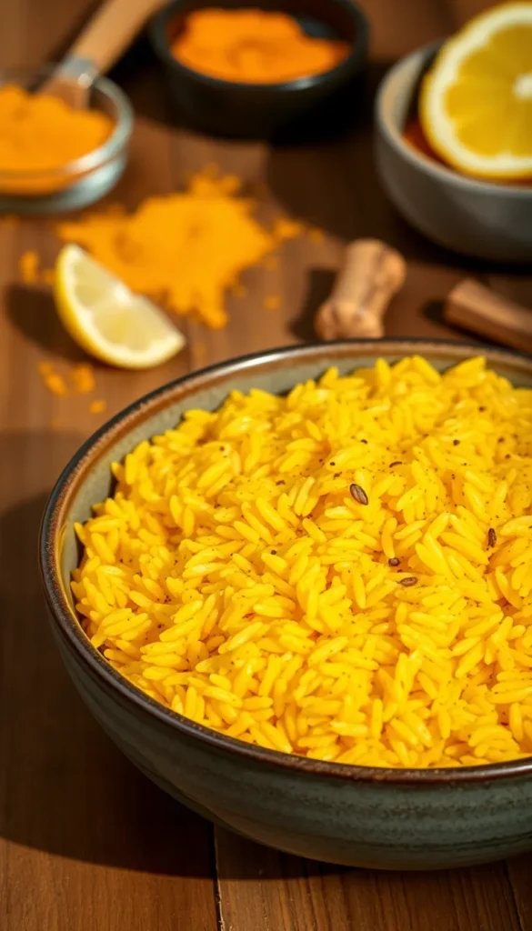Turmeric Yellow Brown Rice