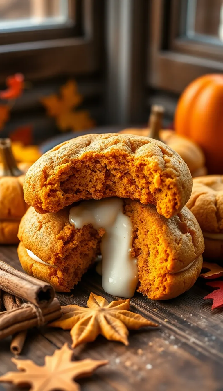 Delicious Pumpkin Cream Cheese Stuffed Cookies