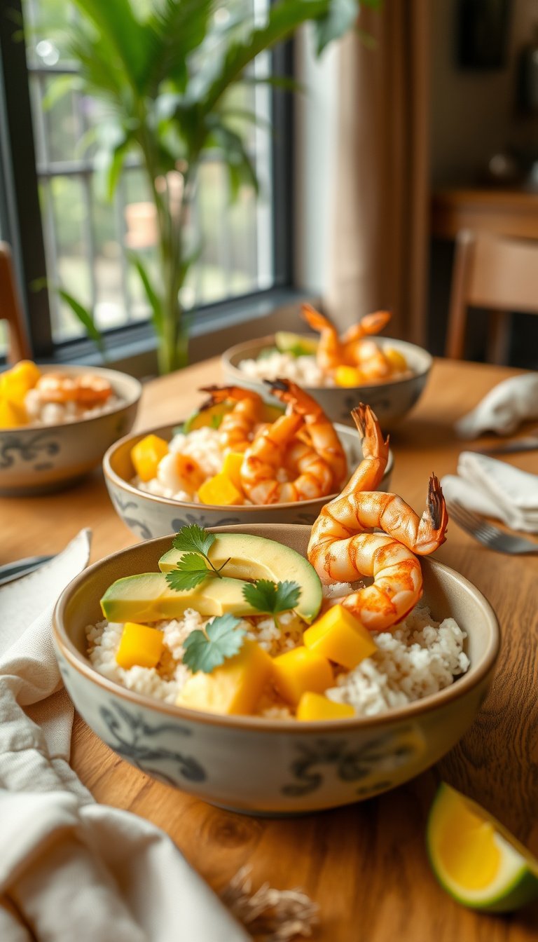 Delicious Shrimp & Mango Rice Bowls Recipe