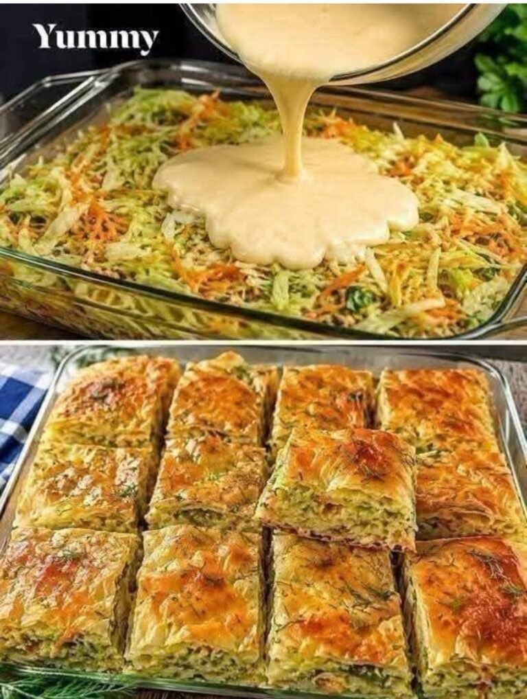 Zucchini Carrot Bake with shredded zucchini, carrots, eggs, yogurt, fresh herbs, and melted cheese