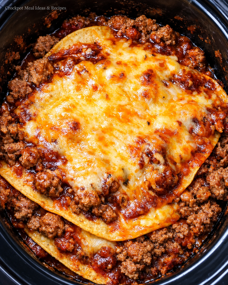Slow Cooker Beef Enchilada Casserole