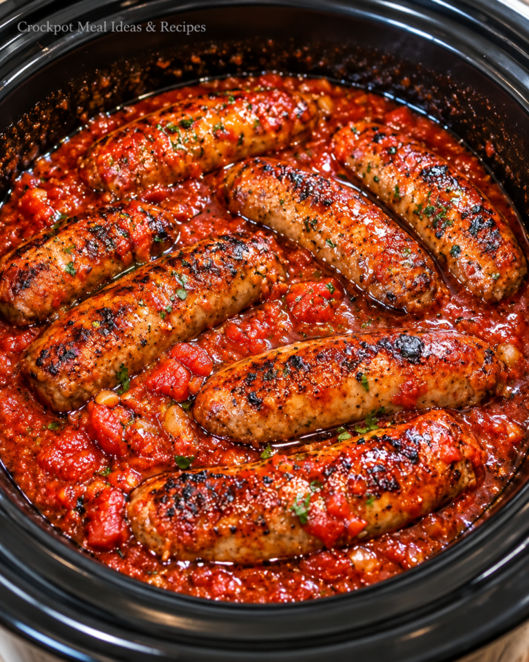Slow Cooker Italian Sausages in Tomato Sauce