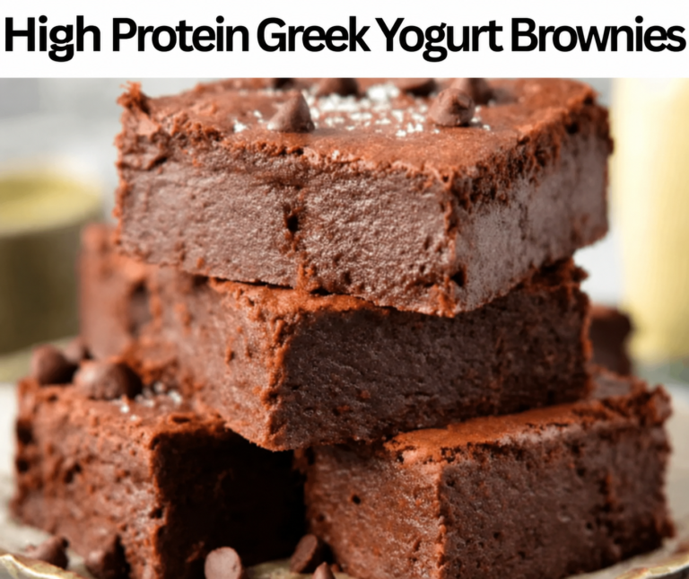 High Protein Greek Yogurt Brownies
