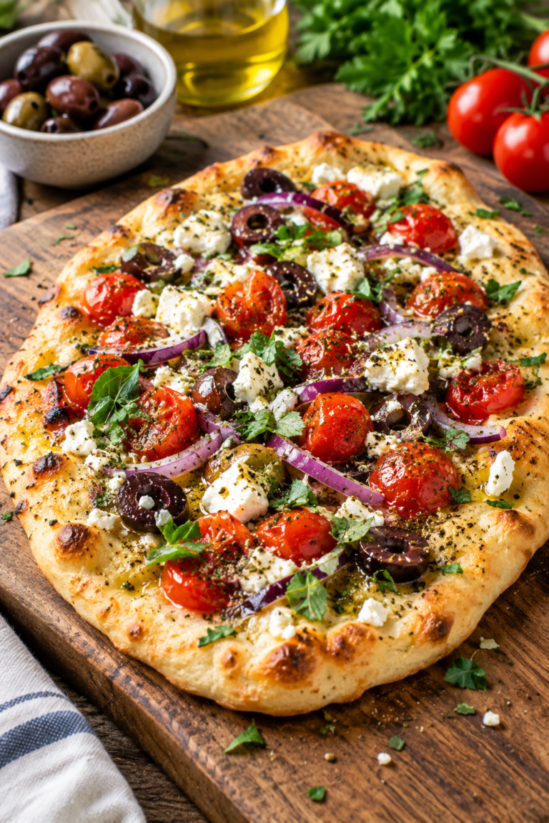 3-Ingredient Mediterranean Flatbread