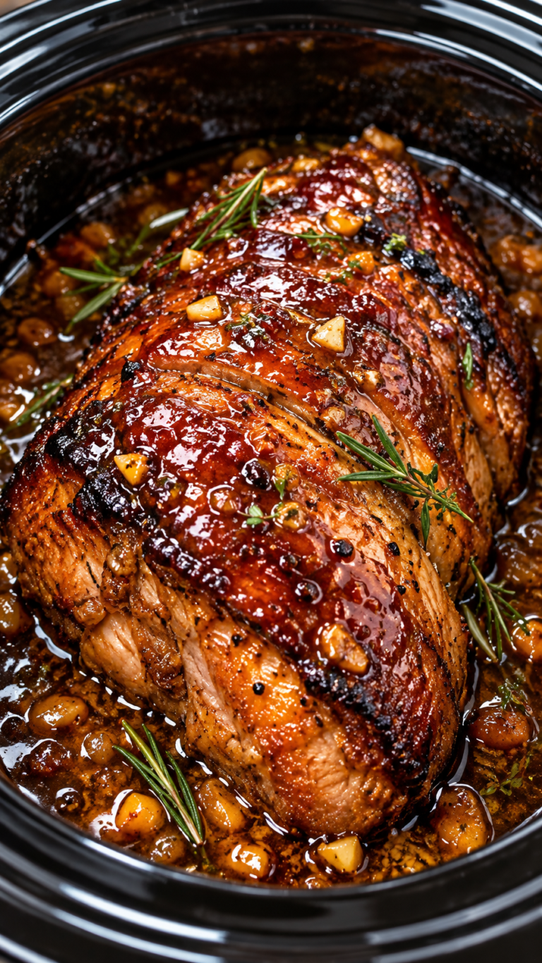 Slow Cooker Honey Garlic Pork Roast