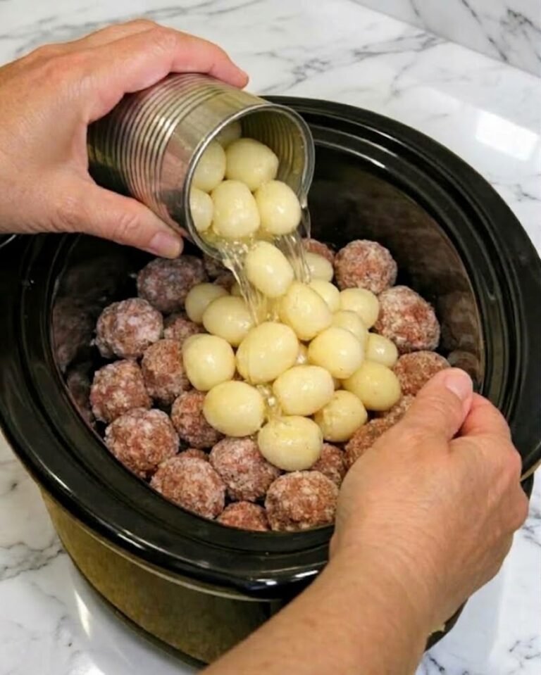 Slow Cooker Crockpot Meatballs and Potatoes