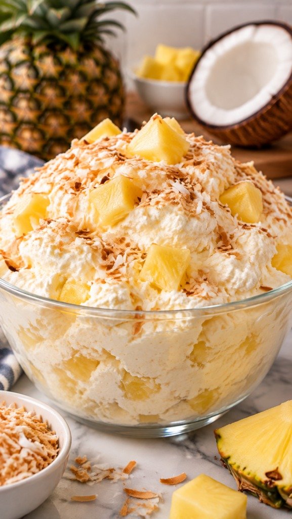 High-Protein Pineapple Coconut Fluff