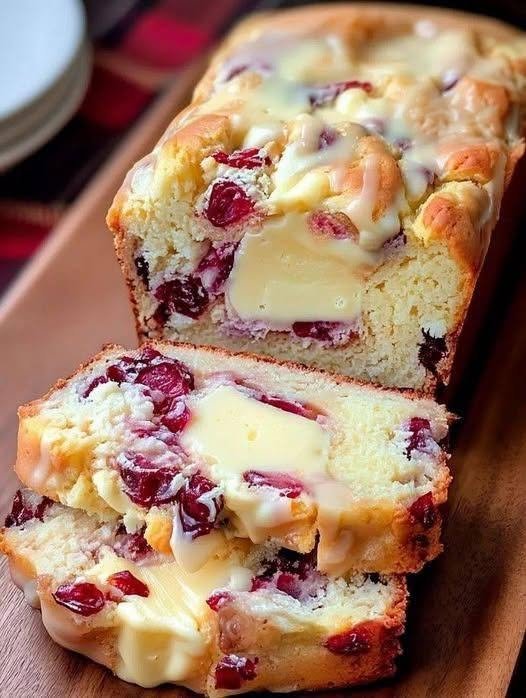 Cranberry White Chocolate Loaf Cake