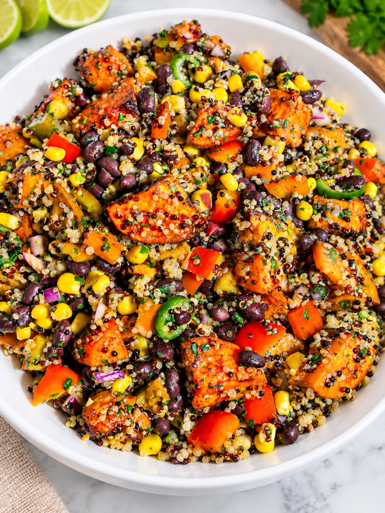 Mexican Quinoa Salad with Sweet Potatoes 