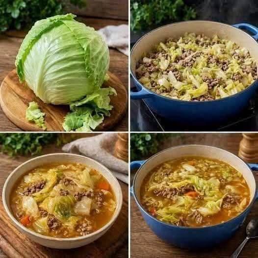 Comforting Ground Beef and Cabbage Soup