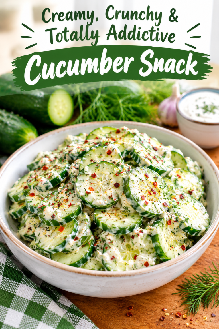 Creamy, Crunchy & Totally Addictive Cucumber Snack