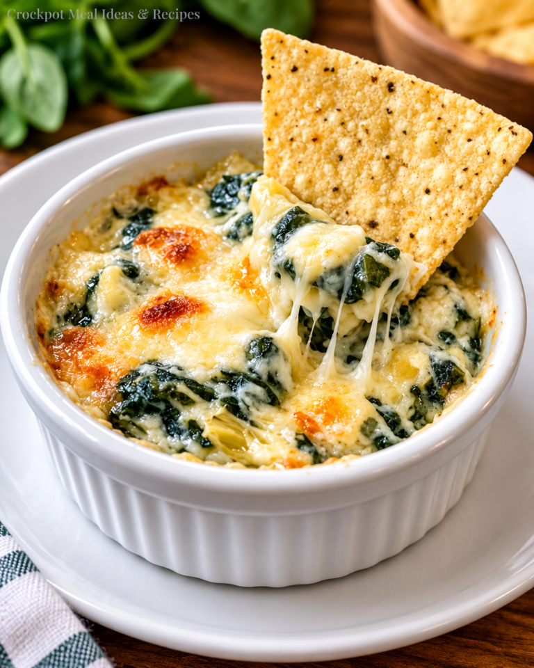 Creamy Baked Spinach Artichoke Dip