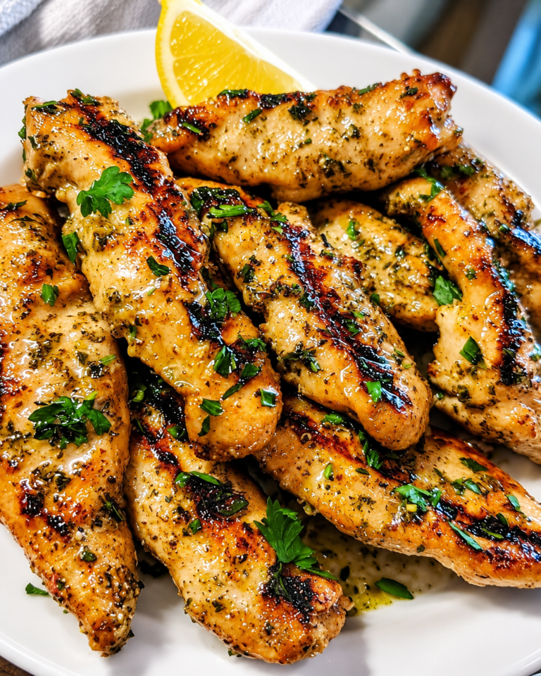 Golden, Juicy Greek Chicken Tenders