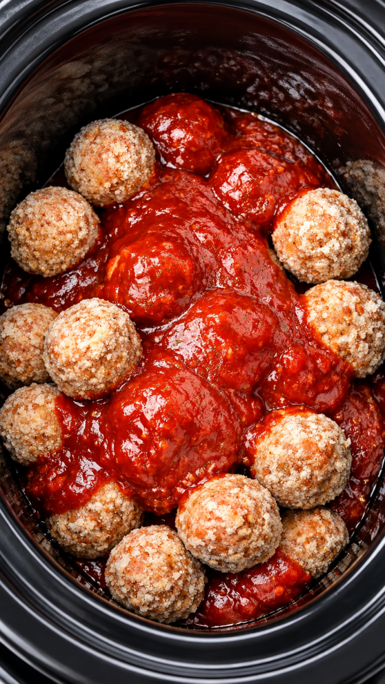 Slow Cooker Meatballs in Marinara Sauce