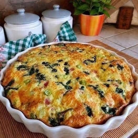 Crustless Vegetable & Spinach Quiche