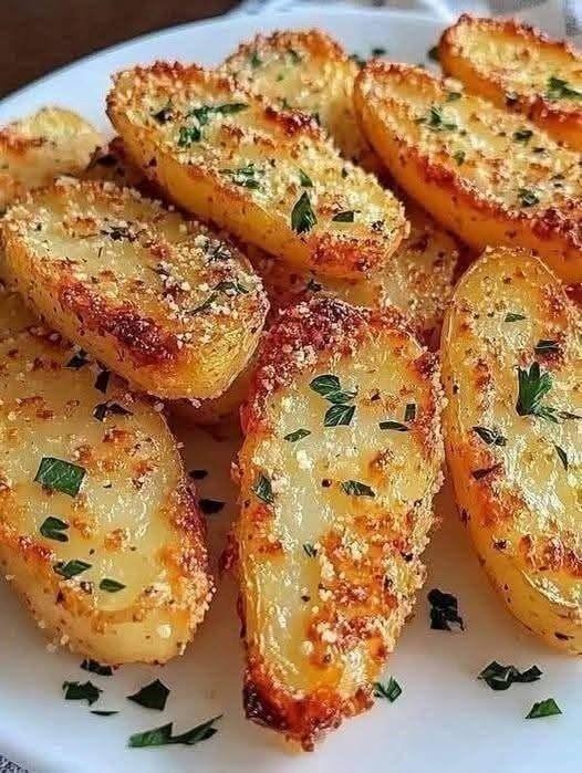 Crispy Garlic Thyme Smashed Potatoes