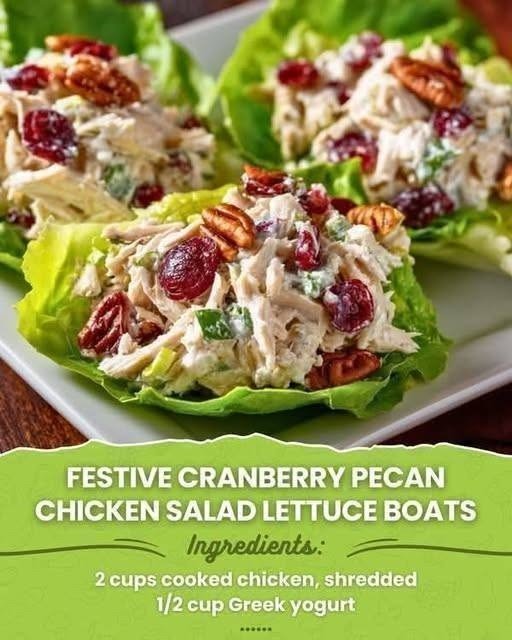Cranberry Pecan Chicken Salad Boats