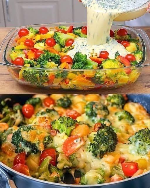 Low-Calorie Broccoli and Vegetable Casserole