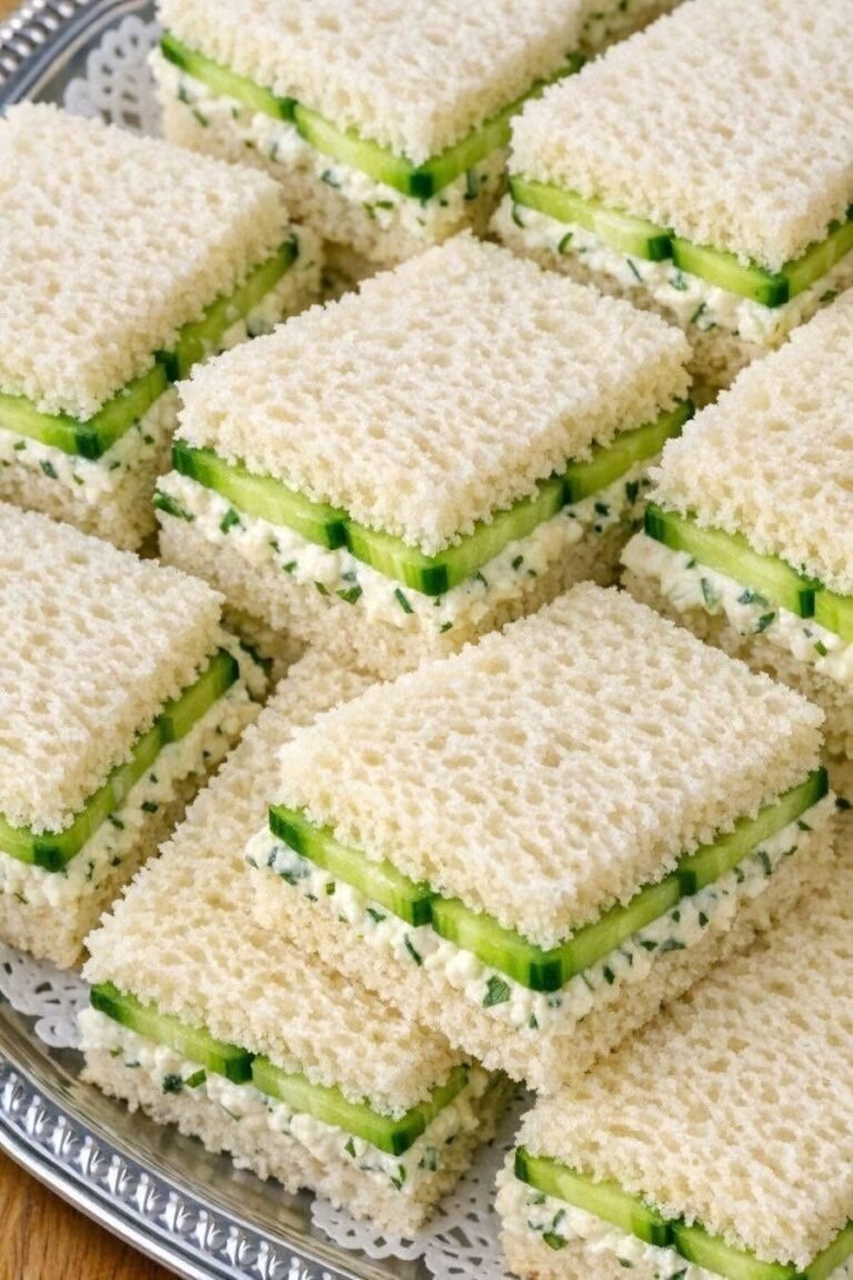 Cucumber Cream Cheese Tea Sandwiches