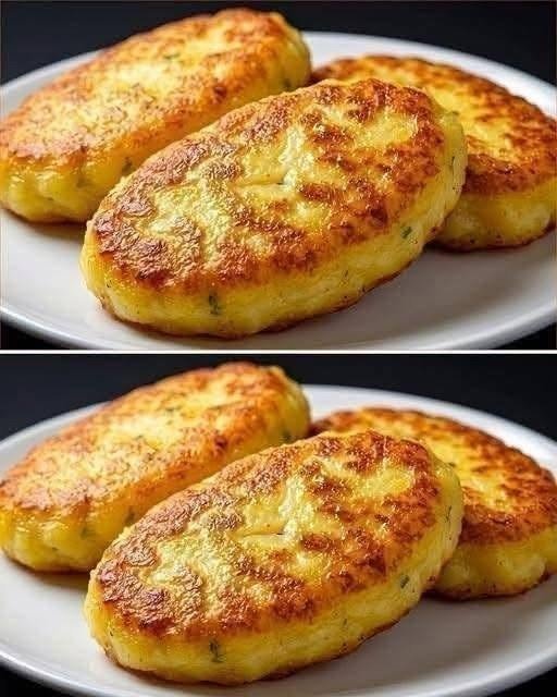 Crispy Golden Potato and Cheese Patties