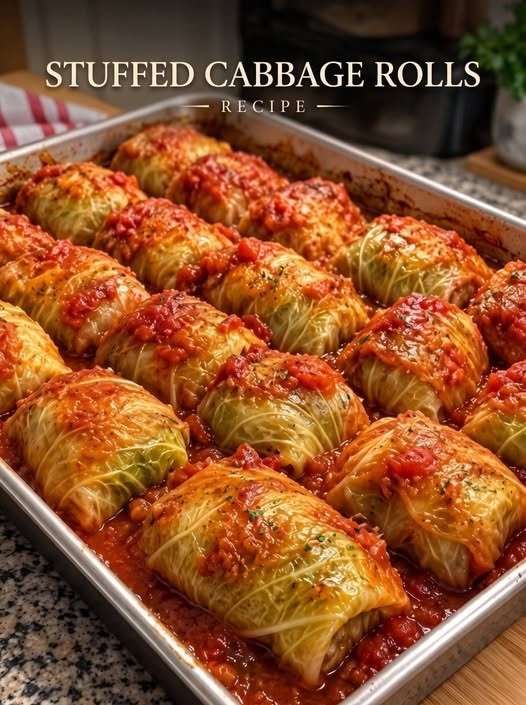 Juicy, Sauce-Smothered Stuffed Cabbage Rolls