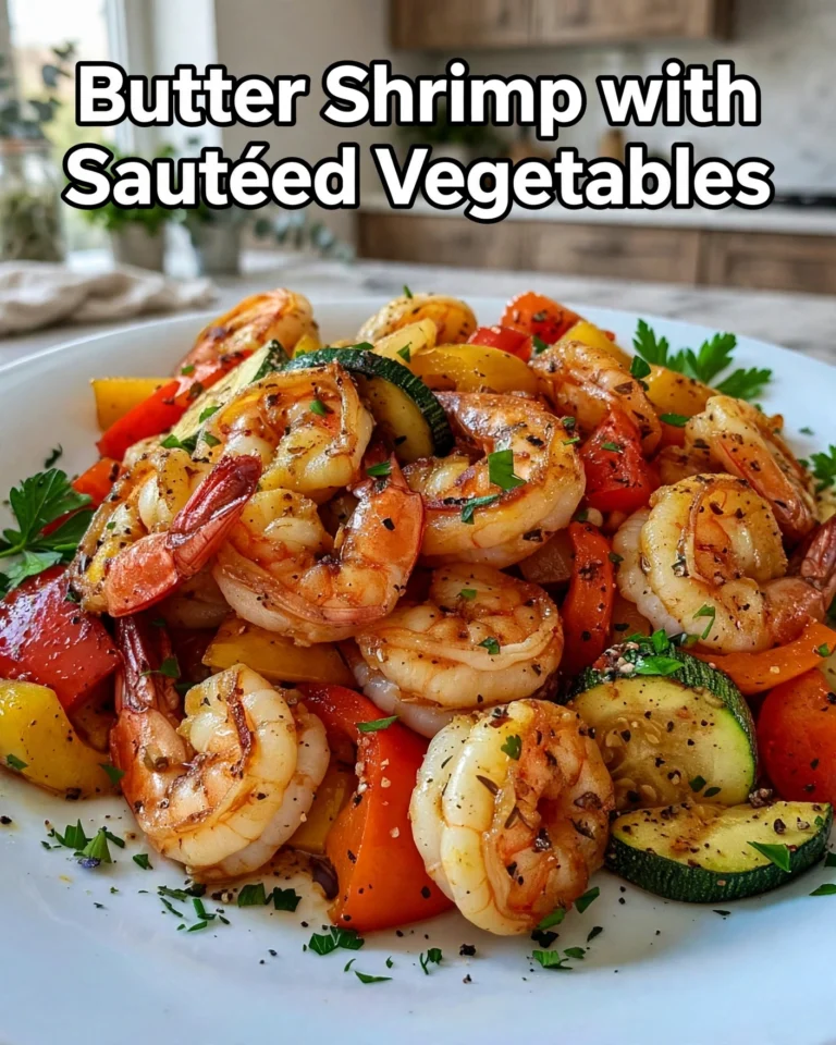 Butter Shrimp with Sautéed Vegetables