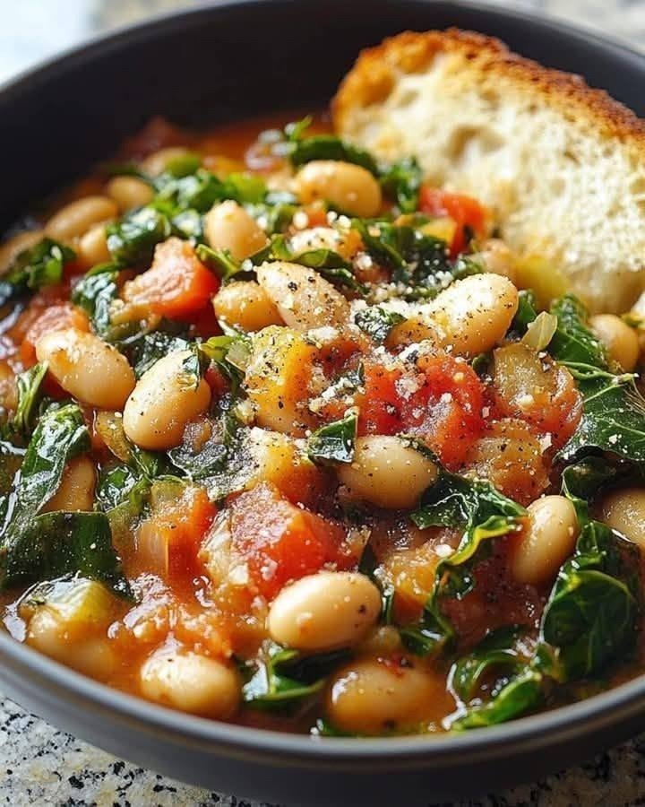 Mediterranean White Beans & Greens
