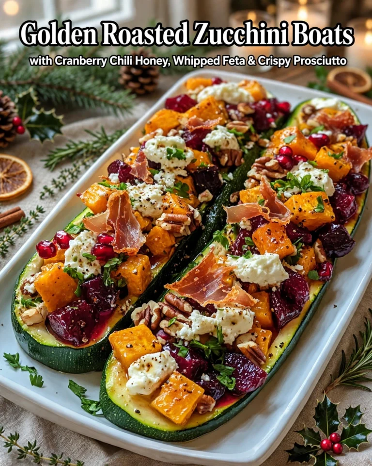 Golden Roasted Zucchini Boats