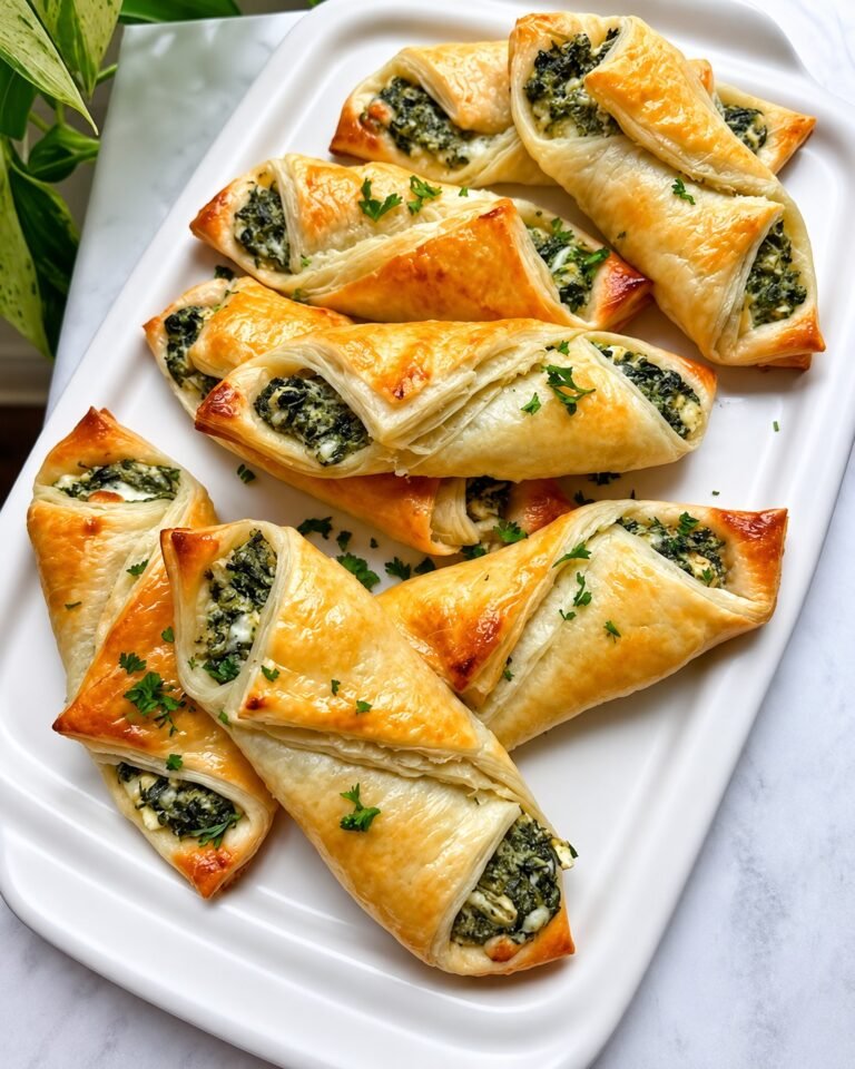 Spinach and Feta Puff Pastry Rolls