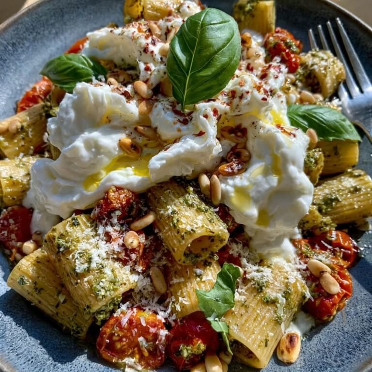 Pesto Burrata Pasta – Easy, Creamy & Delicious Italian-Inspired Dinner 