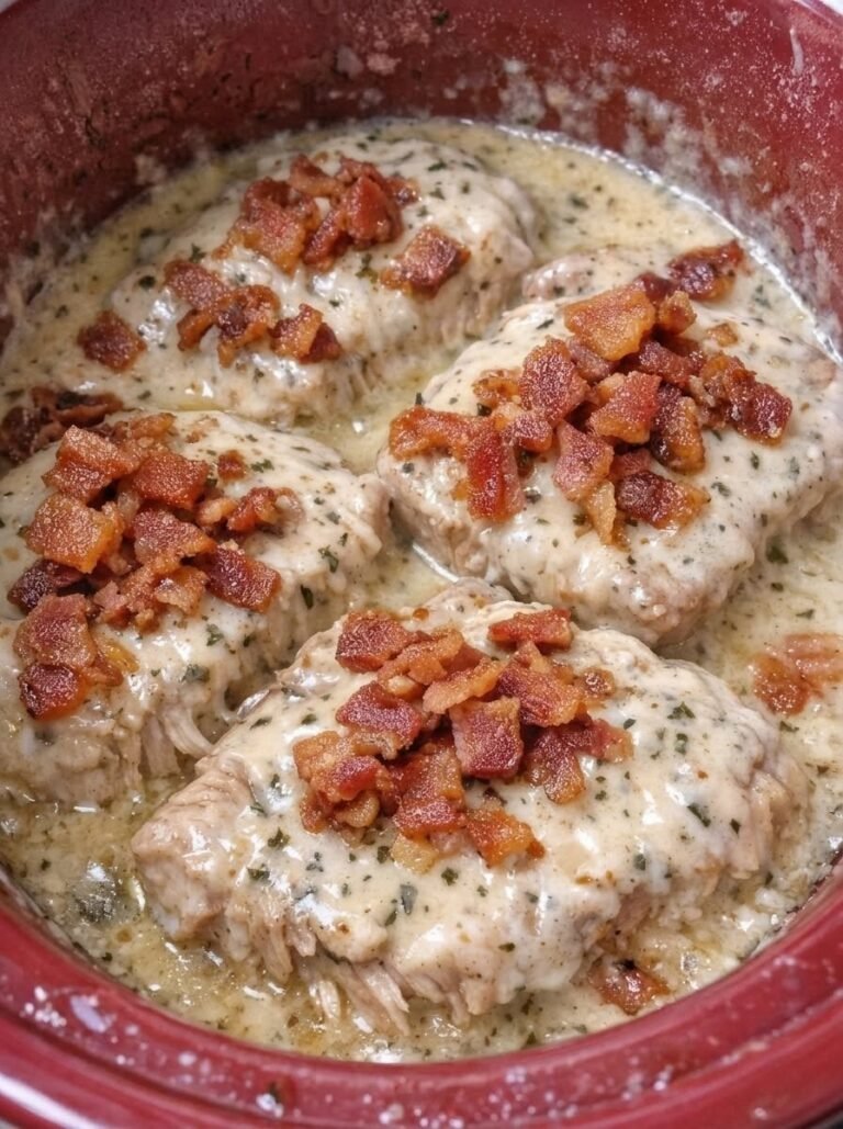 Crockpot Creamy Bacon Ranch Chicken