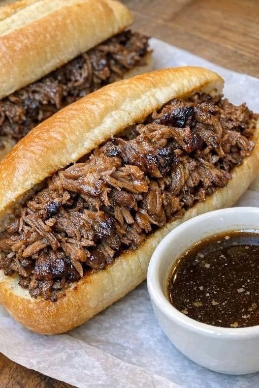 3-Ingredient Slow Cooker French Dip Sandwiches