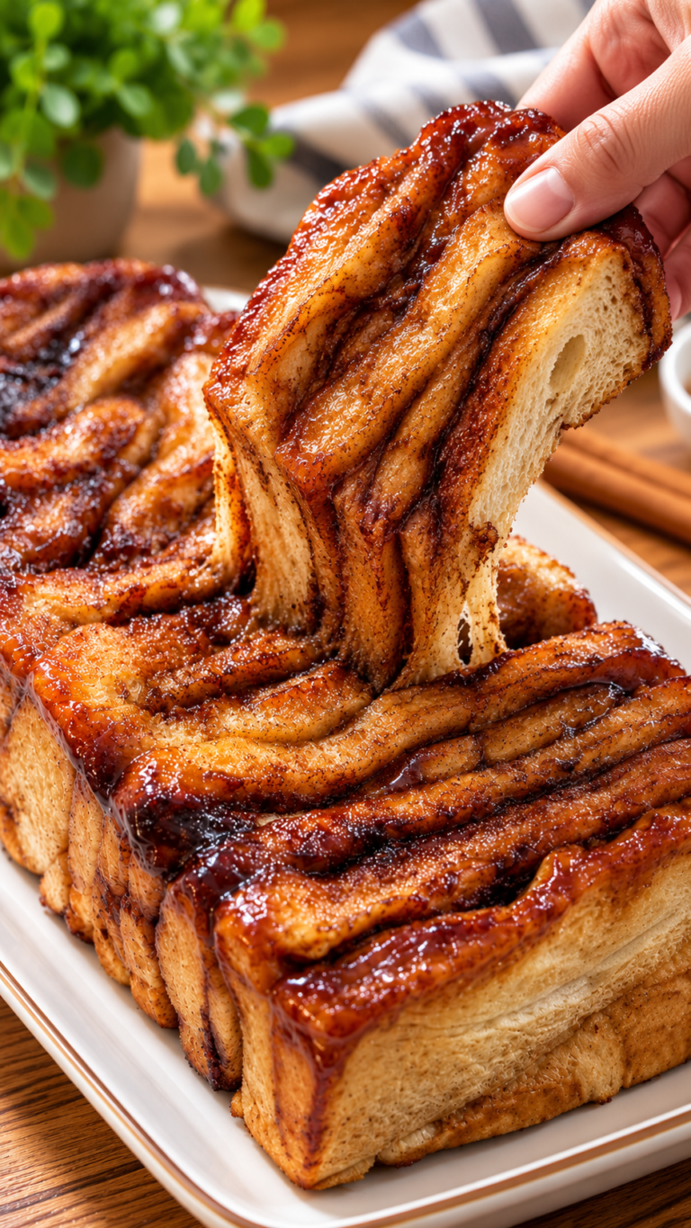 Sticky Cinnamon Pull-Apart Bread – Soft, Gooey & Delicious Homemade Cinnamon Bread