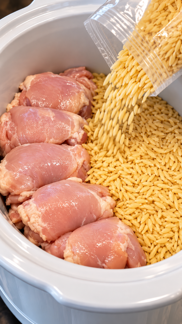Slow Cooker Chicken & Orzo