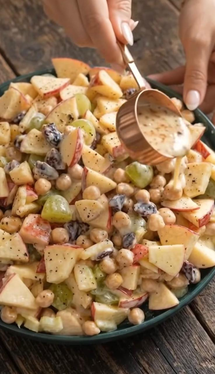 Apple Pie Chickpea Fruit Salad