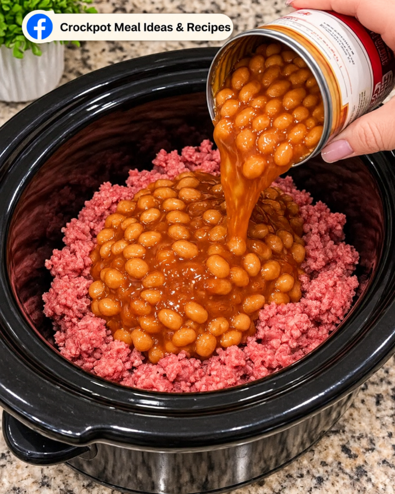 Slow Cooker Cowboy Beans with Ground Beef